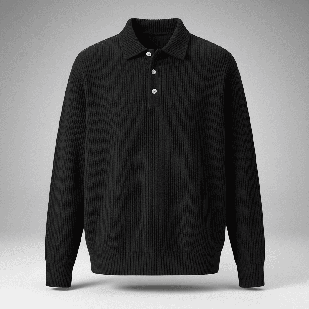 Mattia Rib Polo Pullover